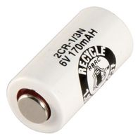 DANTONA INDUSTRIES 2CR1/3N Battery, 6 V, 1/3N, Lithium, 170 mAh, Raised Positive and Flat Negative, 1