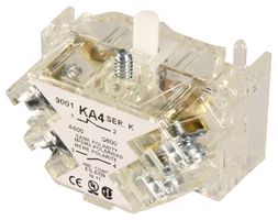 SCHNEIDER ELECTRIC 9001KA4 Contact Block, 10 A, 600 V, 2 Pole, Screw, DPST-1NO/1NC