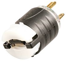 LEGRAND PASS & SEYMOUR PS5666-XHG Power Entry Connector, Hospital Grade Power Entry, 15 A, Black, Nylon (Polyamide) Body, 250 V