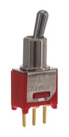 E-SWITCH 200MSP1T2B2M2RE Toggle Switch, Subminiature, 0.4VA, On-None-On, SPDT, Non Illuminated, 200 Series, Through Hole