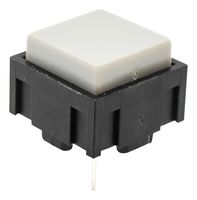E-SWITCH 320.01E11GRY Tactile Switch, SPST-NO-DM, Grey Cap, 320 Series, Top Actuated, Through Hole, Square Button, 135 gf