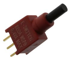 E-SWITCH 800AWSP8M2RE Botón Pulsador Industrial, Subminiatura, Serie 800A, SPDT, Encendido-(Encendido), Émbolo Redondo