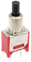 E-SWITCH 800SP9B7M2QE Pushbutton Switch, 800 Series, SPST-NO-DM, Off-(On), Round Plunger