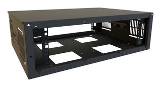 HAMMOND SDC243U17BK Rack Cabinet, 19 Inch Equipment, SDC Series, 3U, 6.25 ", 24 ", 17.5 "