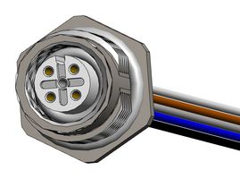 NORCOMP FPM12A05I06CR01 Sensor Cable, M12 Plug, Free End, 5 Positions, 152.4 mm, 6 ", VULCON Series