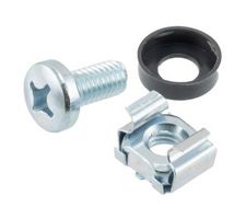 L-COM LCCAGENUT10-Z 10 PACK M6 CAGE NUT SET10EA, M6 SCREWS,M6 CAGE NUTS, M6 WASHERS ZINC