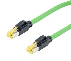 L-COM TRGPC601-3M PROFINET TYPE B-C CAT6A 4-PAIR RJ45-RJ45 CABLE SF-UTP DOUBLE SHIELDED 26AWG STRANDED DRAG CHAIN HIGH FLEX INDUSTRIAL OUTDOOR HFP