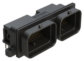 AMPHENOL SINE/TUCHEL ATS13-2634PAA-BM288-3 Automotive Connector, Single Upper Latch, A+A Key, ATS Series, Right Angle Receptacle, 60 Contacts