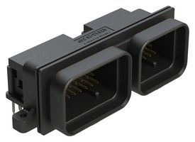 AMPHENOL SINE/TUCHEL ATS13-2634PAA-BM288-5 Automotive Connector, Single Lower Latch, A+A Key, ATS Series, Right Angle Receptacle, 60 Contacts