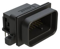 AMPHENOL SINE/TUCHEL ATS13-34PA-BM285-5 Automotive Connector, Single Lower Latch, A Key, ATS Series, Right Angle Receptacle, 34 Contacts