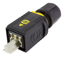 HARTING 09461454510 Rectangular Power Connector, 4 Contacts, PushPull (V4) Series, Cable Mount, Crimp, Plug