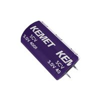 KEMET SCVQQ4006Y3R0TC000 Supercapacitor, 400 F, 3 V, Snap-In, -10%, +30%, 10 mm