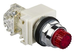 SCHNEIDER ELECTRIC 9001K2L35RH13 Industrial Pushbutton Switch, Harmony 9001K Series, 30 mm, SPDT, Momentary Spring Return
