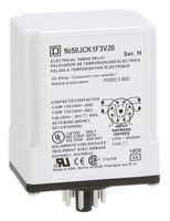 SQUARE D BY SCHNEIDER ELECTRIC 9050JCK1F3V20 Time Delay Relay, 3 s, 9050JCK Series, DPDT, 10 A