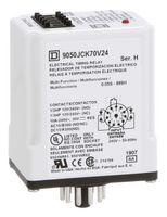 SQUARE D BY SCHNEIDER ELECTRIC 9050JCK70V24 Time Delay Relay, 0.1 min, 999 h, 9050JCK Series, DPDT, 10 A