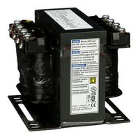 SQUARE D BY SCHNEIDER ELECTRIC 9070T150D13 Chassis Mount Transformer, Type T, Industrial Control, 120V, 12V, 24V, 150 VA, 50Hz / 60Hz