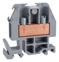 SQUARE D BY SCHNEIDER ELECTRIC 9080GRE6 DIN Rail Mount Terminal Block, Gray, 2 Positions, 22 AWG, 8 AWG, Screw, 60 A