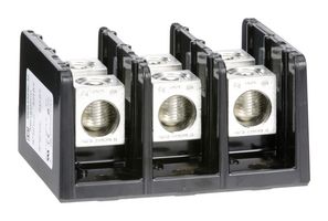 SQUARE D BY SCHNEIDER ELECTRIC 9080LBA363101 Panel Mount Barrier Terminal Block, 310 A, 600 V, 3 Pole, 1, Screw, 6 AWG
