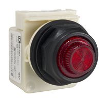 SQUARE D BY SCHNEIDER ELECTRIC 9001SKP7R31 Incandescent Lamp, BA9s, 1.18 ", 240 VAC, Round with Flat Top, Harmony 9001SK Series