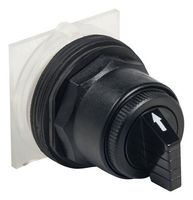 SQUARE D BY SCHNEIDER ELECTRIC 9001SKS63B Switch Actuator, 3 Pos, 30mm, Black, Schneider Harmony 9001SK Series 30mm Rotary Switches