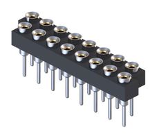 MILL-MAX 410-93-216-10-002000 IC & Component Socket, 16 Contacts, PCB Socket, 2.54 mm, 410 Series, 2.54 mm, Beryllium Copper