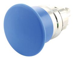 SCHNEIDER ELECTRIC ZB4BC6 Switch Actuator, Blue, Schneider Harmony XB4 Series Non-Illuminated Mushroom Push-Button Switches