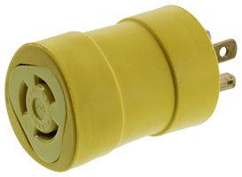 MOLEX 1301510016 Power Entry Connector, 15A/125V, NEMA 5-15P, 50 A, Yellow, 125 V, Super-Safeway 130151 Series
