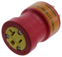 MOLEX 1301510020 Power Entry Connector, 50A, 250V, NEMA 5-15R, 50 A, Red, 250 V, Super-Safeway 130151 Series