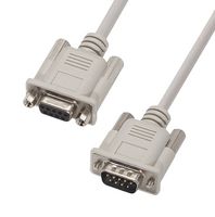 L-COM CS2N9MF-1 Cable de Computadora, Conector D-Sub Macho de 9 Posiciones, Receptáculo D-Sub de 9 Posiciones