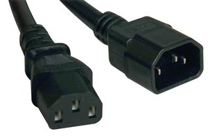 EATON TRIPP LITE P004-003-13A Cable de Alimentación, IEC 60320 C14 a IEC 60320 C13, 1 m, 13 A, 250 VAC, Negro