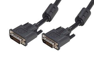 L-COM CGDVI-I-MM-3 Audio / Video Cable Assembly, DVI-I Dual Link Plug, DVI-I Dual Link Plug, 3 ft, 914.4 mm, Black