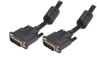 L-COM CGDVI-I-MM-5 Audio / Video Cable Assembly, DVI-I Dual Link Plug, DVI-I Dual Link Plug, 5 ft, 1.5 m, Black