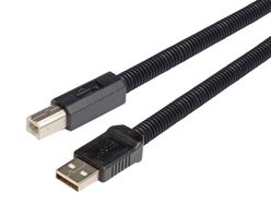 L-COM CSMUAB-PL-4M Cable USB, Tipo A Macho a Tipo B Macho, 4 m, 13.1 ft, USB 2.0, Negro