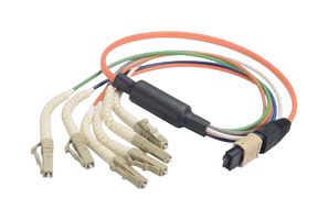 L-COM MPM6OM1-FLC-1 Fiber Optic Cable, Multimode, OM1, 6 Fibers, 62.5µm / 125µm, 3.3 ft