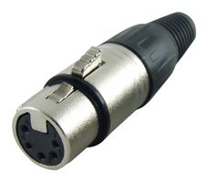 MULTICOMP PRO PS000020 XLR Connector, 5 Contacts, Receptacle, Cable Mount, Silver Plated Contacts