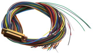 ITT CANNON M83513/04-G03C Conjunto de Cable Micro D, Micro-D Hembra a Extremo Libre, 51 Posiciones, 18 ", 457.2 mm