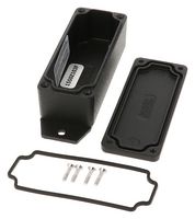 HAMMOND 1550Z102FBK Metal Enclosure, w/ Flange, Instrument, Diecast Aluminum, 90 mm, 36 mm, 30 mm, IP66, IP67, IP68