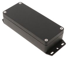 HAMMOND 1550Z109FBK Metal Enclosure, w/ Flange, Instrument, Diecast Aluminum, 150 mm, 64 mm, 36 mm, IP66, IP67, IP68