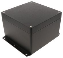 HAMMOND 1550Z139FBK Metal Enclosure, w/ Flange, Instrument, Diecast Aluminum, 159 mm, 159 mm, 102 mm, IP66, IP67, IP68