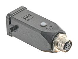 HARTING 10810071142 Heavy Duty Connector, IP54, 2 Contact fused, Han Protect Series, Cable Mount, Plug, 4 Contacts, Pin
