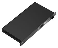 Ethernet Switch, PoE+, Managed, Gigabit, 10Mbps, 100Mbps, 1Gbps, RJ45 x 24, SFP x 4, Rack Mount
