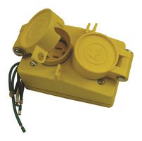MOLEX 1301460131 Power Entry Connector, NEMA 5-15R, 15 A, Yellow, 125 V, Watertite Extreme 130146 Series