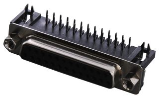 MULTICOMP PRO 5504F1-25S-02A-03 D Sub Connector, Right Angle, DB25, Standard, Receptacle, 5504 Series, 25 Contacts, DB, Solder
