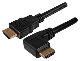 BEL BC-HHR010M Cable de Audio / Video, 28 AWG, HDMI Macho, Plug HDMI, 90°, 3.3 ft, 1 m, Negro