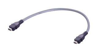 HARTING 33483232A21020 Ethernet Cable, 10 Contact, IX Type B Plug to IX Type B Plug, Gray, 2 m, 6.6 ft