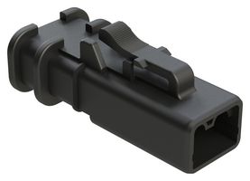 AMPHENOL SINE/TUCHEL ATP06-2S-OMBLK Automotive Connector Housing, w/Std Seal, Black, ATP Series, Plug, 2 Positions