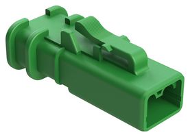 AMPHENOL SINE/TUCHEL ATP06-2S-OMGRN Automotive Connector Housing, w/Std Seal, Green, ATP Series, Plug, 2 Positions