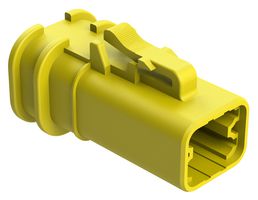 AMPHENOL SINE/TUCHEL ATP06-4S-OMYEL Automotive Connector Housing, w/Std Seal, Yellow, ATP Series, Plug, 4 Positions