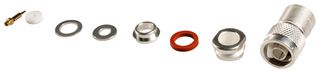 AMPHENOL RF 82-4352 RF / Coaxial Connector, N Type, Straight Plug, Solder, 50 ohm, RG8, RG8A, RG213, RG393, Brass