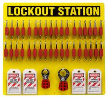 BRADY 51195 Lock Board Kit, 36 Pieces of Nylon Padlocks